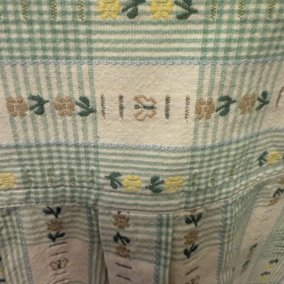 Vintage 80s 90s Classic Elements Embroidered Button Down Shirt SS 24W 26W 24/26 - Picture 8 of 10